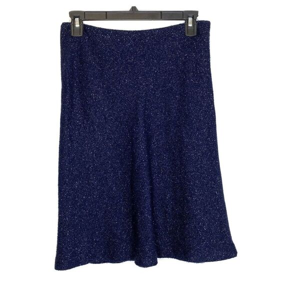 Navy Sparkly Skirt Ellen Tracy - Picture 1 of 4